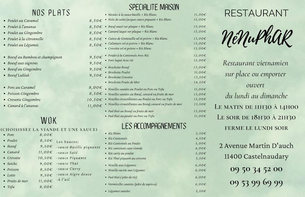 Restaurant Nénuphar - Menu Image 4
